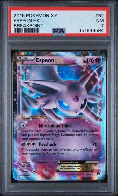 Espeon ex #52 - XY Breakpoint - PSA 7 NM - Pokemon