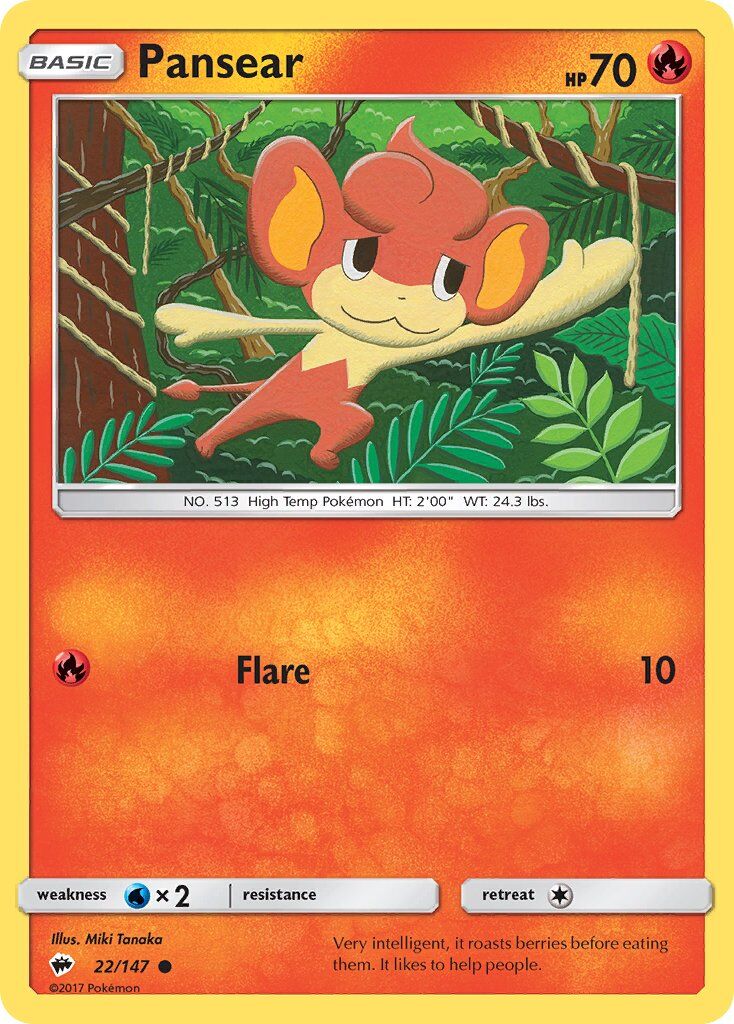 Pansear - 22/147 - Pokémon TCG - Lightly Played - EN