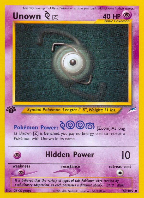 Unown Z - 60/113 - 1st Edition - EN