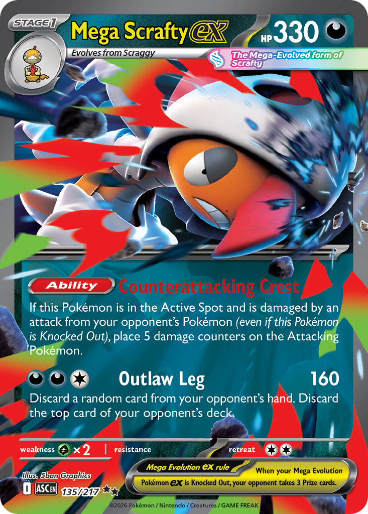 Mega Scrafty ex - 135/217 - EN Mega Scrafty ex - 135/217 - EN
