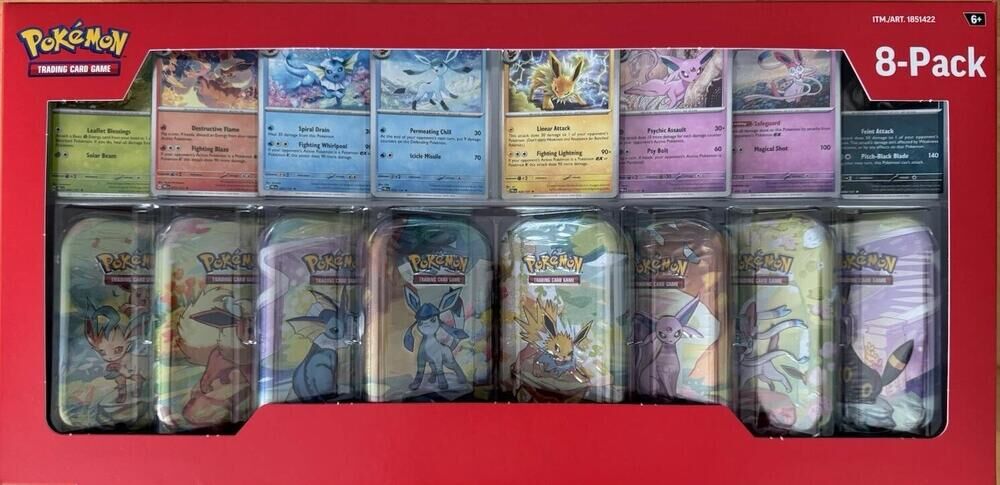 Costco Prismatic Evolutions 8-Pack Mini Tins - Pokémon TCG - EN Costco Prismatic Evolutions 8-Pack Mini Tins - Pokémon TCG - EN
