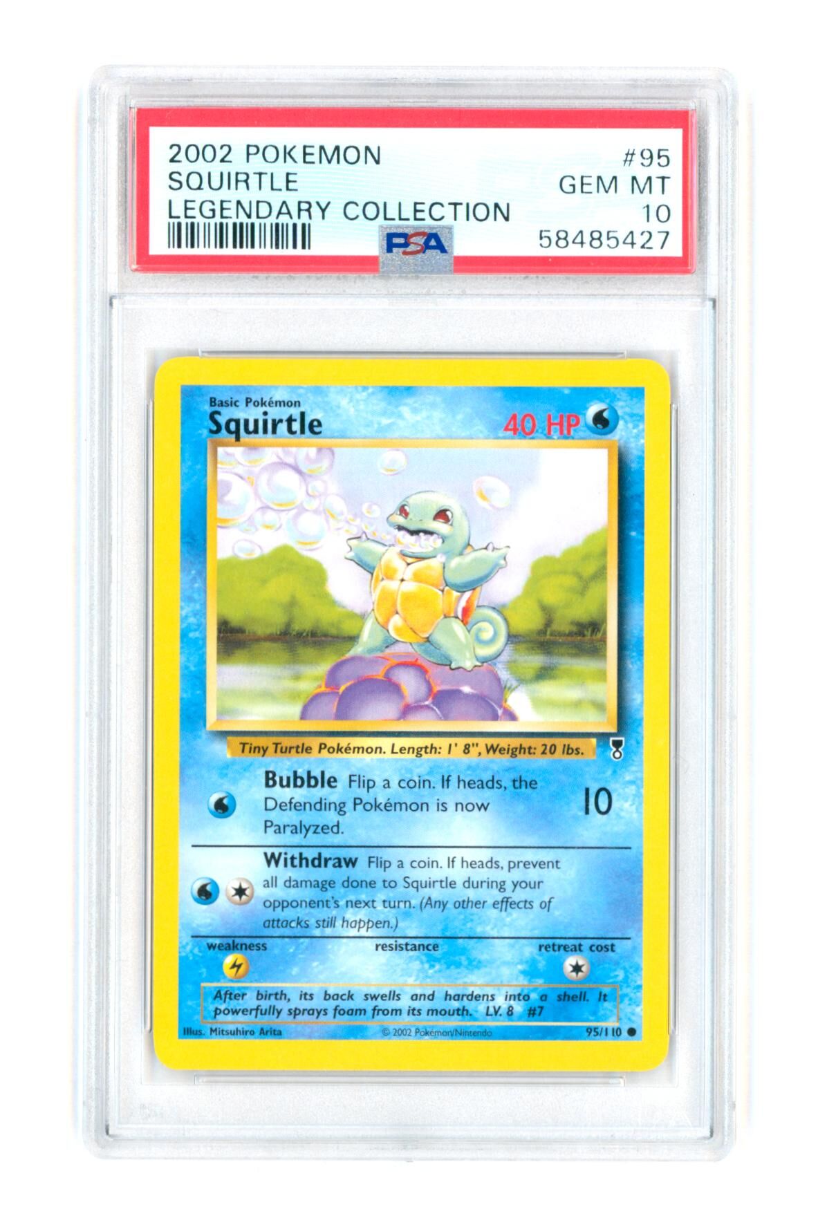 Squirtle 95/110 - Legendary Collection - 2002 - PSA 10 GEM-MT - Pokémon