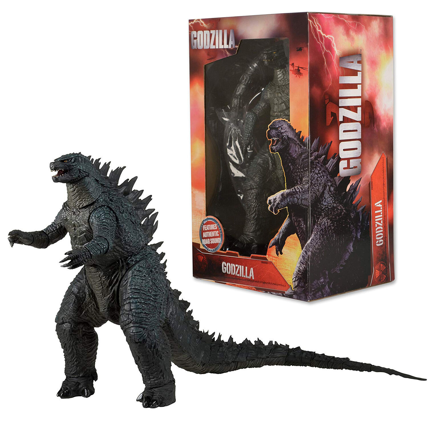 GODZILLA Monster Deluxe Figure Roaring Sound NECA 2014 - Sealed NEW