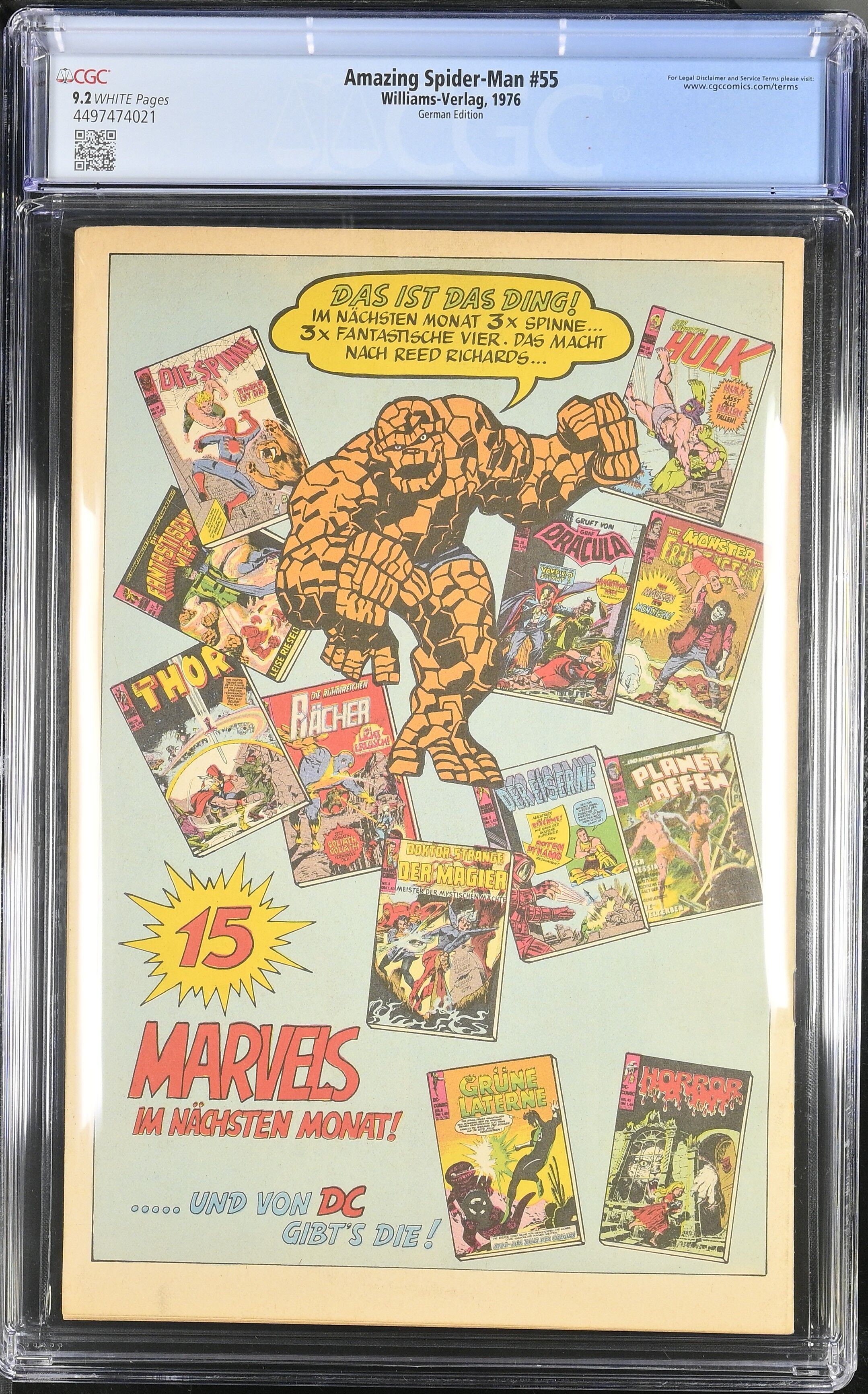 Amazing Spider-Man #55 CGC 9.2 Spinne #56 Williams