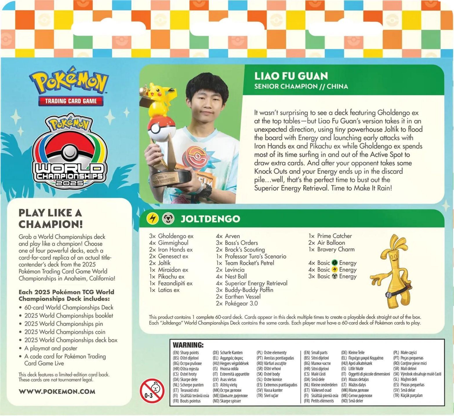 Pokémon TCG: 2025 World Championships Deck - Liao Fu Guan - Gholdengo ex - EN