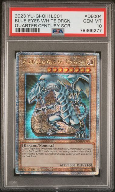 Blue-Eyes White Dragon LC01-DE004 - Quarter Century- Scr - 2023 - Deutsch - PSA 10 Gem Mt - Yu-Gi-Oh! Blue-Eyes White Dragon LC01-DE004 - Quarter Century- Scr - 2023 - Deutsch - PSA 10 Gem Mt - Yu-Gi-Oh!