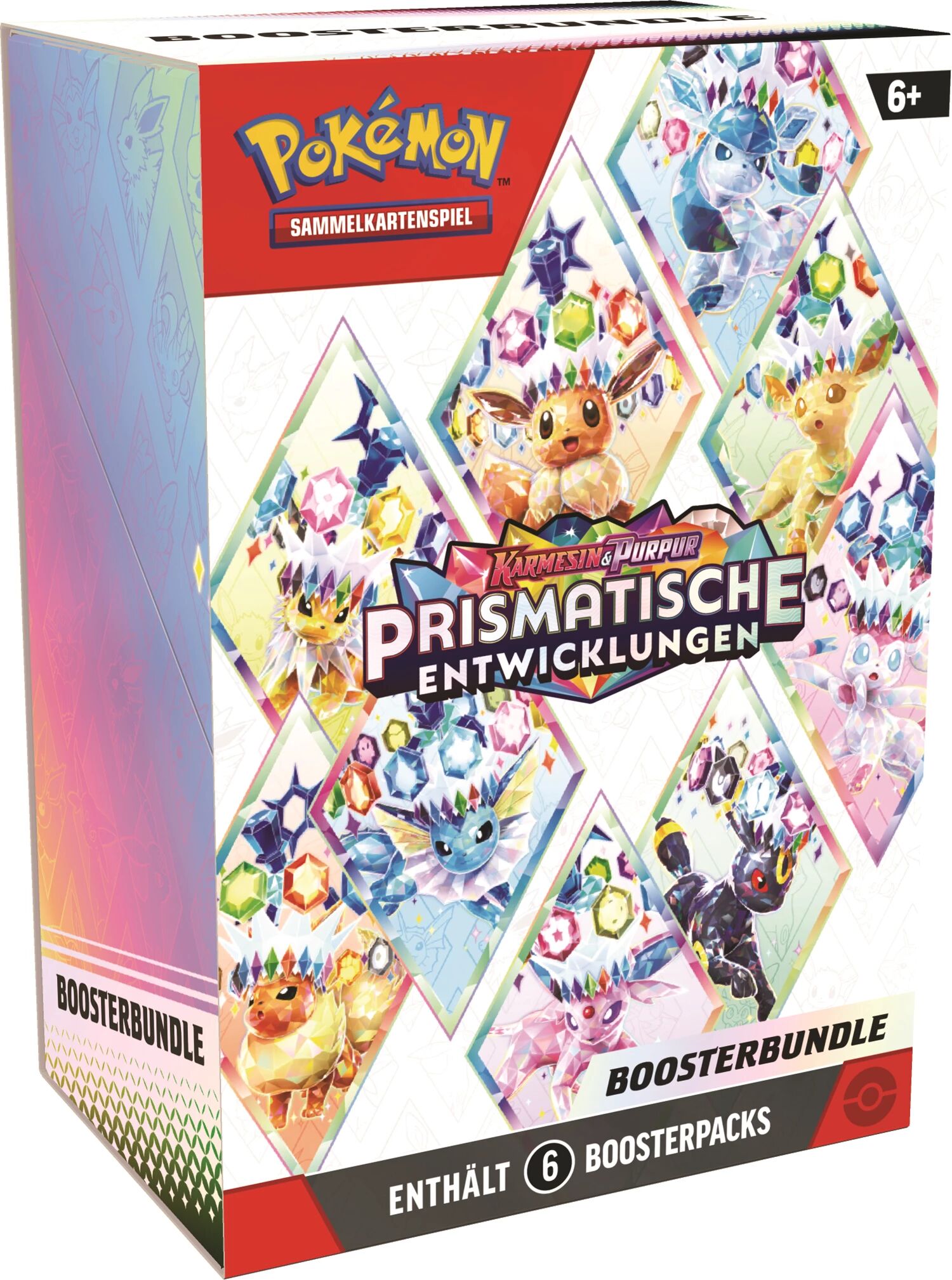Pokémon TCG: Karmesin & Purpur KP08.5 - Prismatische Entwicklungen Booster Bundle (6 Packs) - DE Pokémon TCG: Karmesin & Purpur KP08.5 - Prismatische Entwicklungen Booster Bundle (6 Packs) - DE