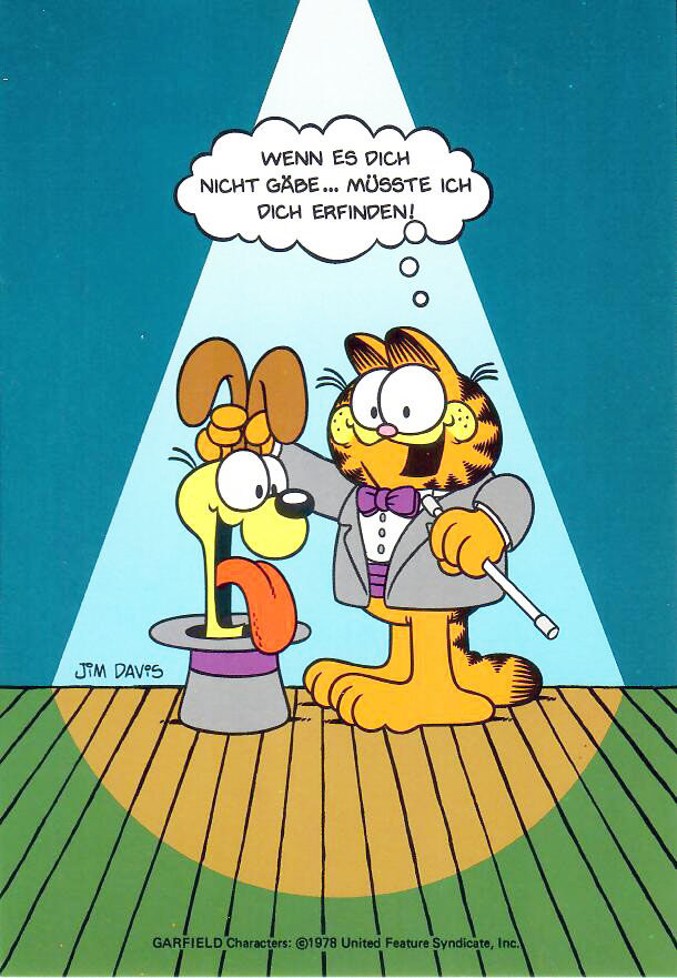 garfield_postcard_000aa Garfield Postkarte WENN ES DICH NICHT GÄBE ...