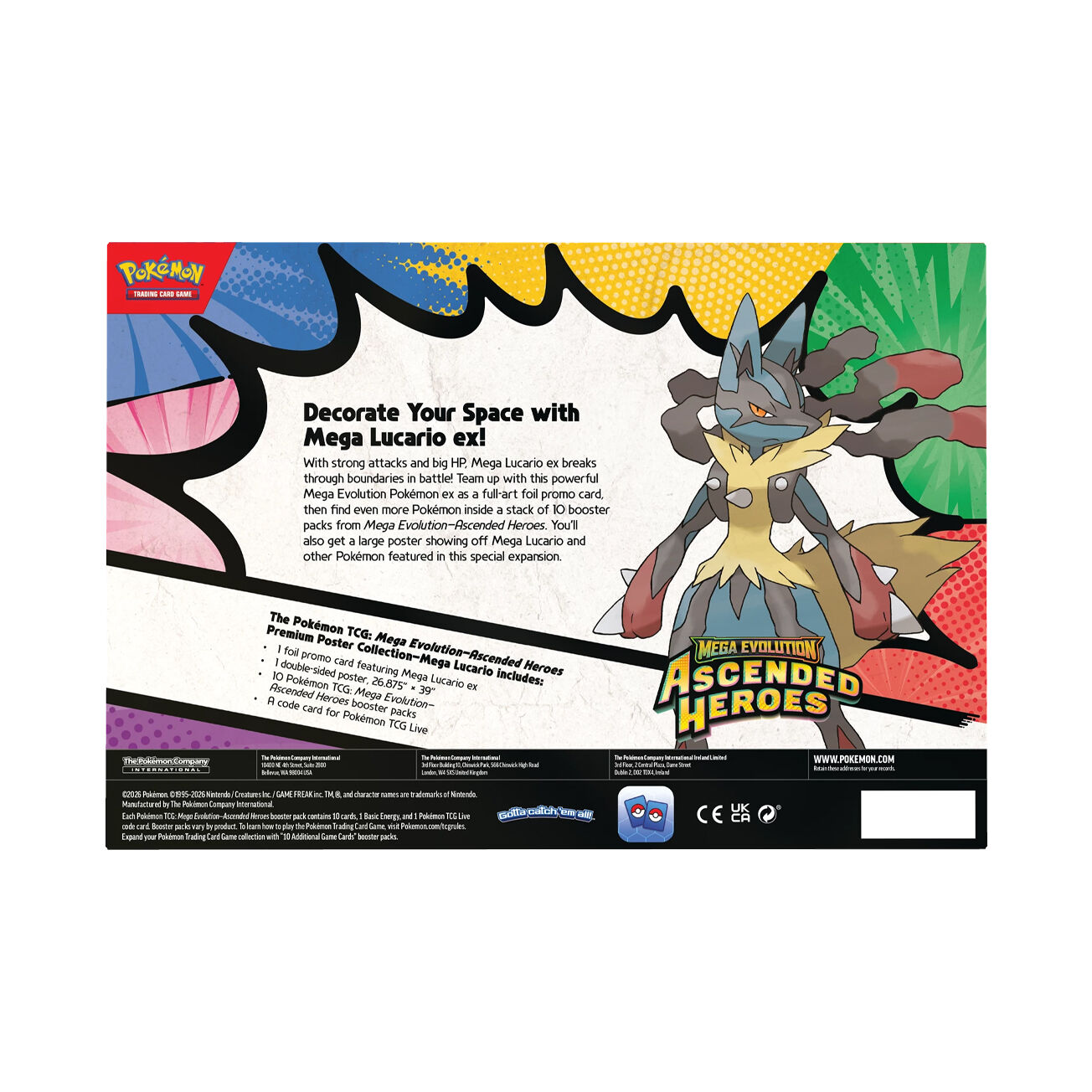 Mega Evolution Ascended Heroes - Mega Lucario Premium Poster Collection - EN Mega Evolution Ascended Heroes - Mega Lucario Premium Poster Collection - EN