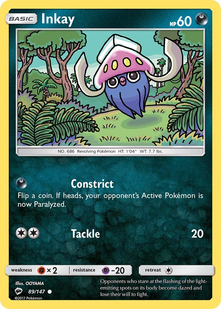 Inkay - 89/147 - Pokémon TCG - Lightly Played - EN
