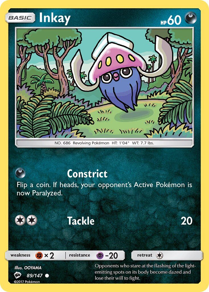 inkay-89-147-pokemon-tcg-lightly-played-en Inkay - 89/147 - Pokémon TCG - Lightly Played - EN