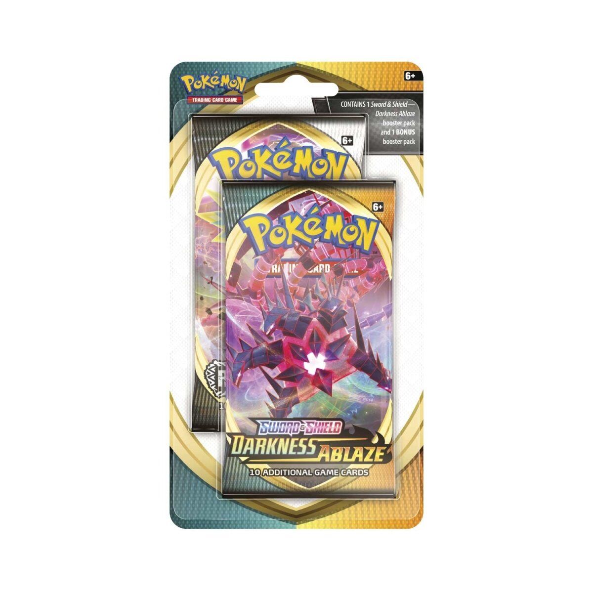 Pokémon TCG Sword & Shield-Darkness Ablaze Bonus Pack Blister (Darkness Ablaze, Rebel Clash) - EN