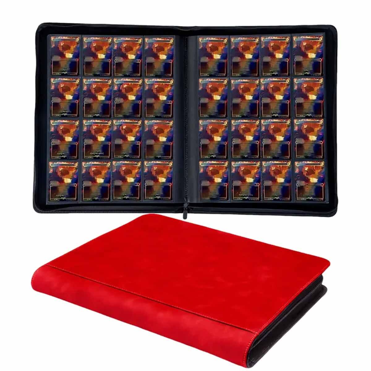 Mega ZipBinder Ordner 16-Pocket Marmor Rot (1024 Cards)