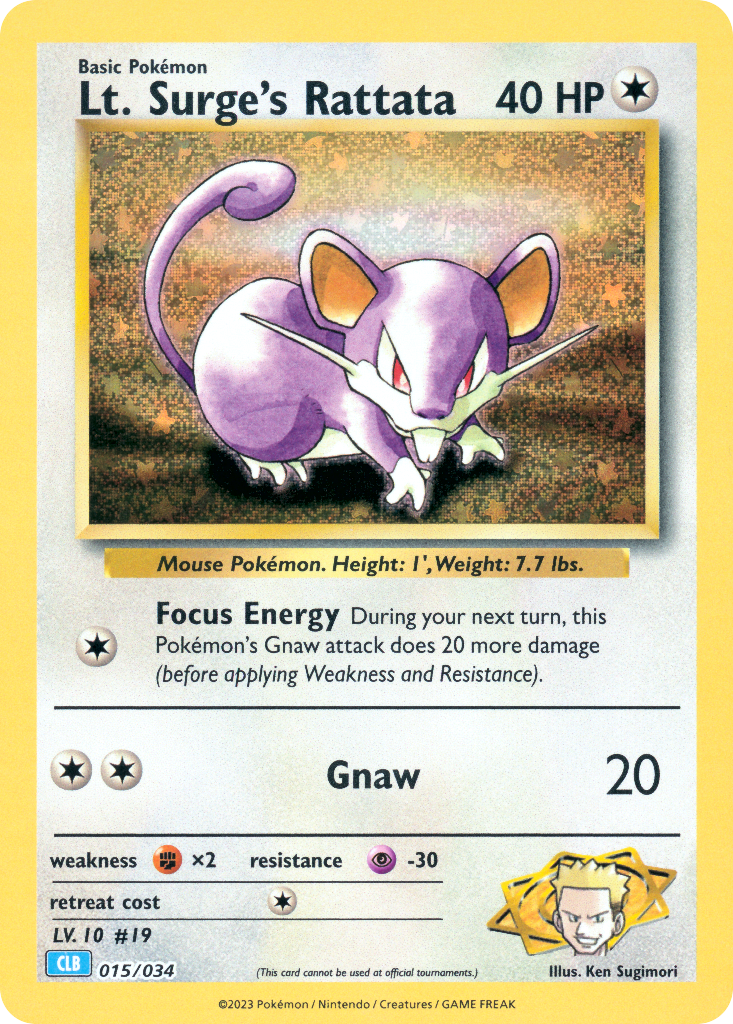 Lt. Surge’s Rattata - 015/34 - EN Lt. Surge’s Rattata - 015/34 - EN