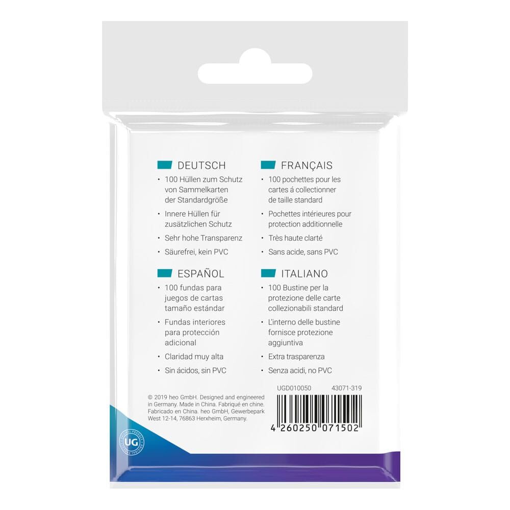 Ultimate Guard - Precise-Fit Sleeves Standard Size Transparent (100)