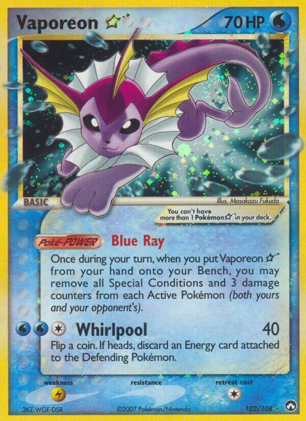 Vaporeon Star - 102/108 - EN Vaporeon Star - 102/108 - EN