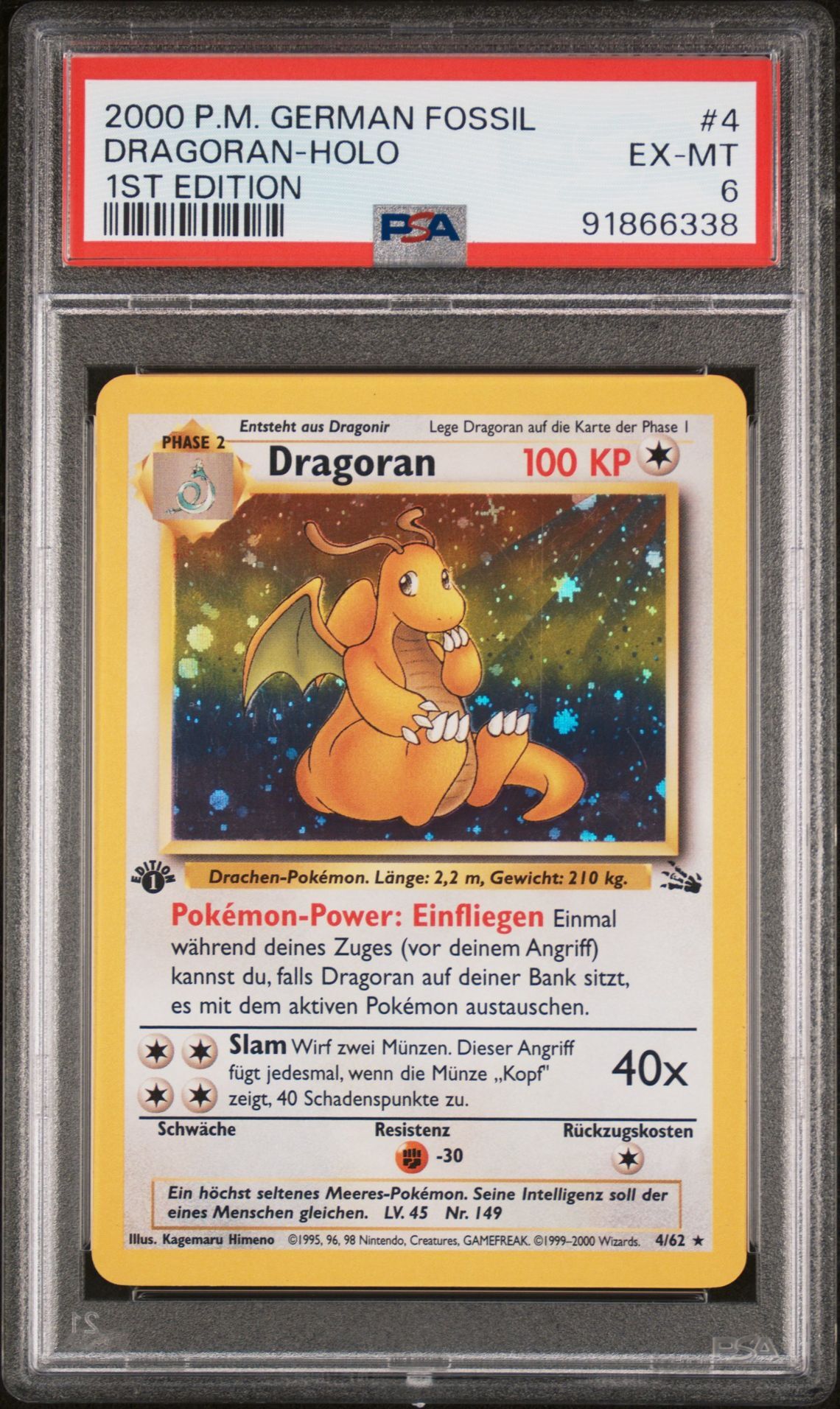 Pokemon Holos German  Dragon Walk (Drachenwandel) Reverse Holo  Near Mint  Condition Pokemon Card