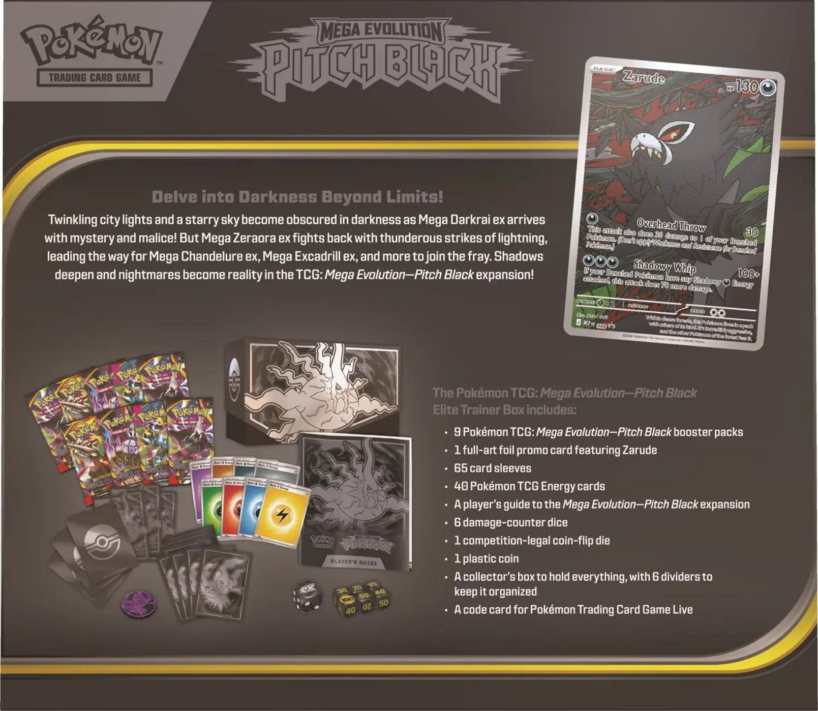 Pokémon TCG: Mega Evolution (ME05) - Pitch Black Elite Trainer Box - EN