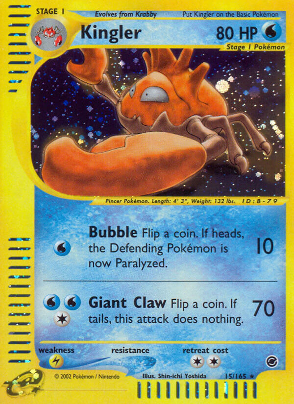 Kingler - 15/165 - Holo Rare - EN Kingler - 15/165 - Holo Rare - EN