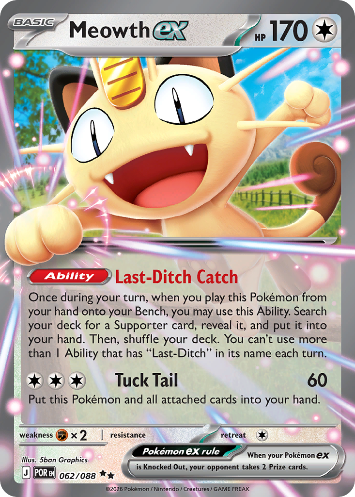 Meowth ex - 062/088 - EN Meowth ex - 062/088 - EN