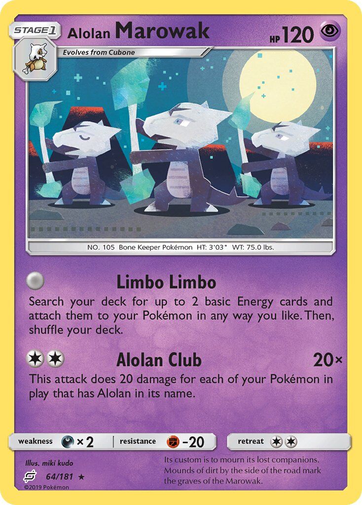 Alolan Marowak - 64/181 - EN Alolan Marowak - 64/181 - EN