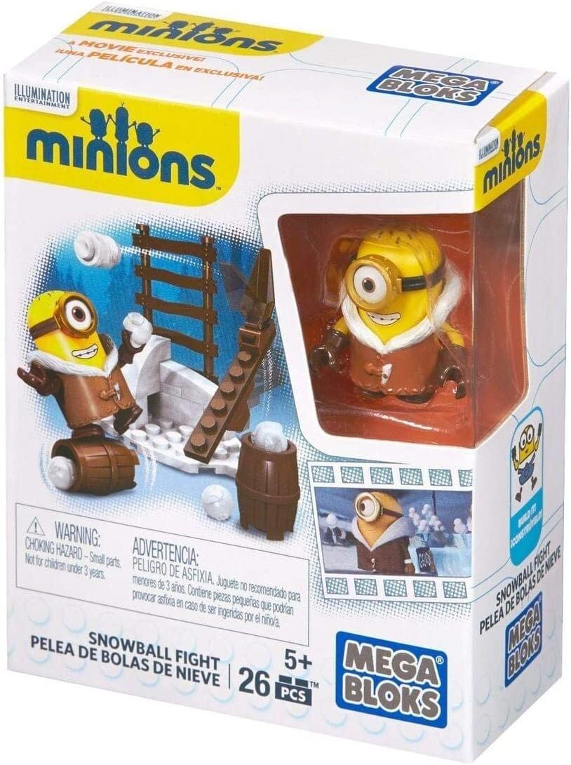 Minions Mega Bloks 26-Piece Construction Set, Snowball Fight