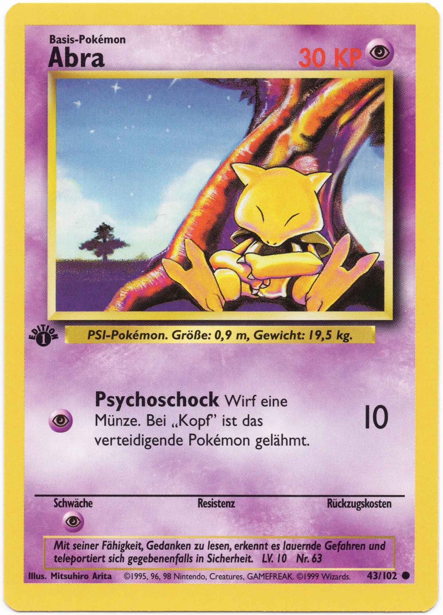 abra-43-102-1-edition-pok-mon-tcg Abra 43/102 1. Edition - Pokémon TCG