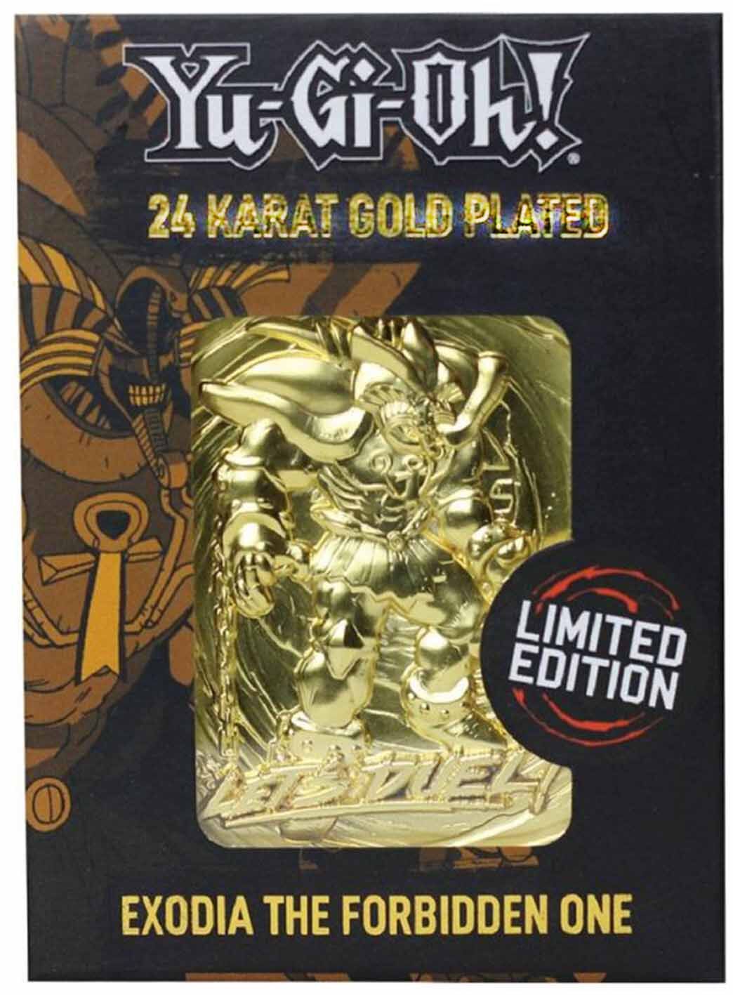 Yu-Gi-Oh! Exodia the Forbidden One 24k Gold Plated Limited Edition Card Yu-Gi-Oh! Exodia the Forbidden One 24k Gold Plated Limited Edition Card