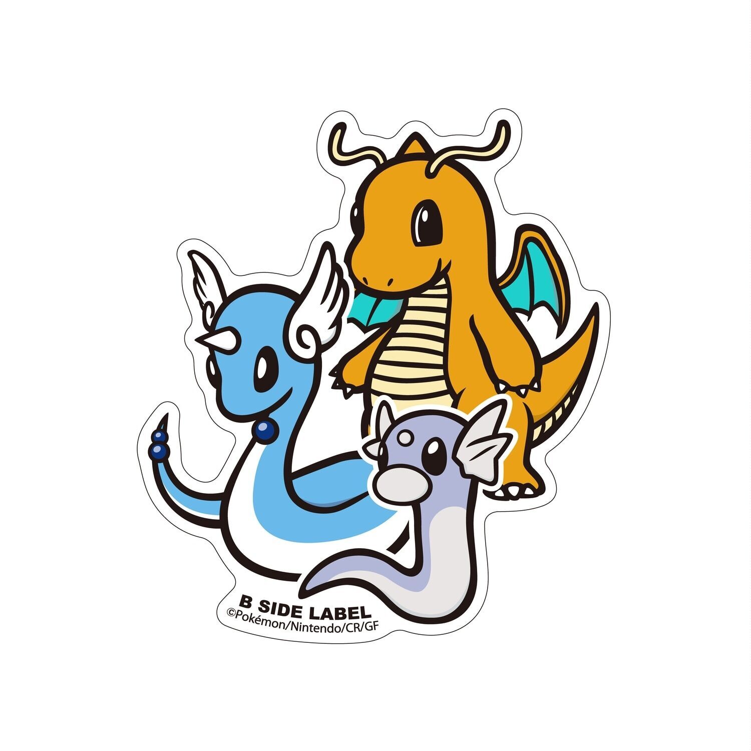 Dratini, Dragonair, Dragonite B-Side Label Sticker Dratini, Dragonair, Dragonite B-Side Label Sticker