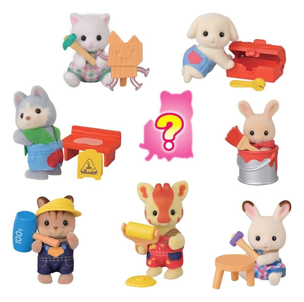Sylvanian Families: Baustelle Babyfreunde Überraschungstüte Figur 5 cm - 1 Random 