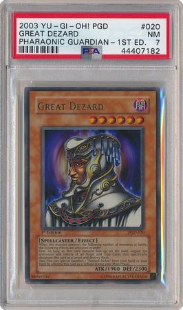 great-dezard-pgd-020-psa-nm-7-ultra-rare-1st-edition-pgd-7182-yu-gi-oh Great Dezard - PGD-020 - PSA NM 7 - Ultra Rare 1st Edition (PGD) 7182 - Yu-Gi-Oh!