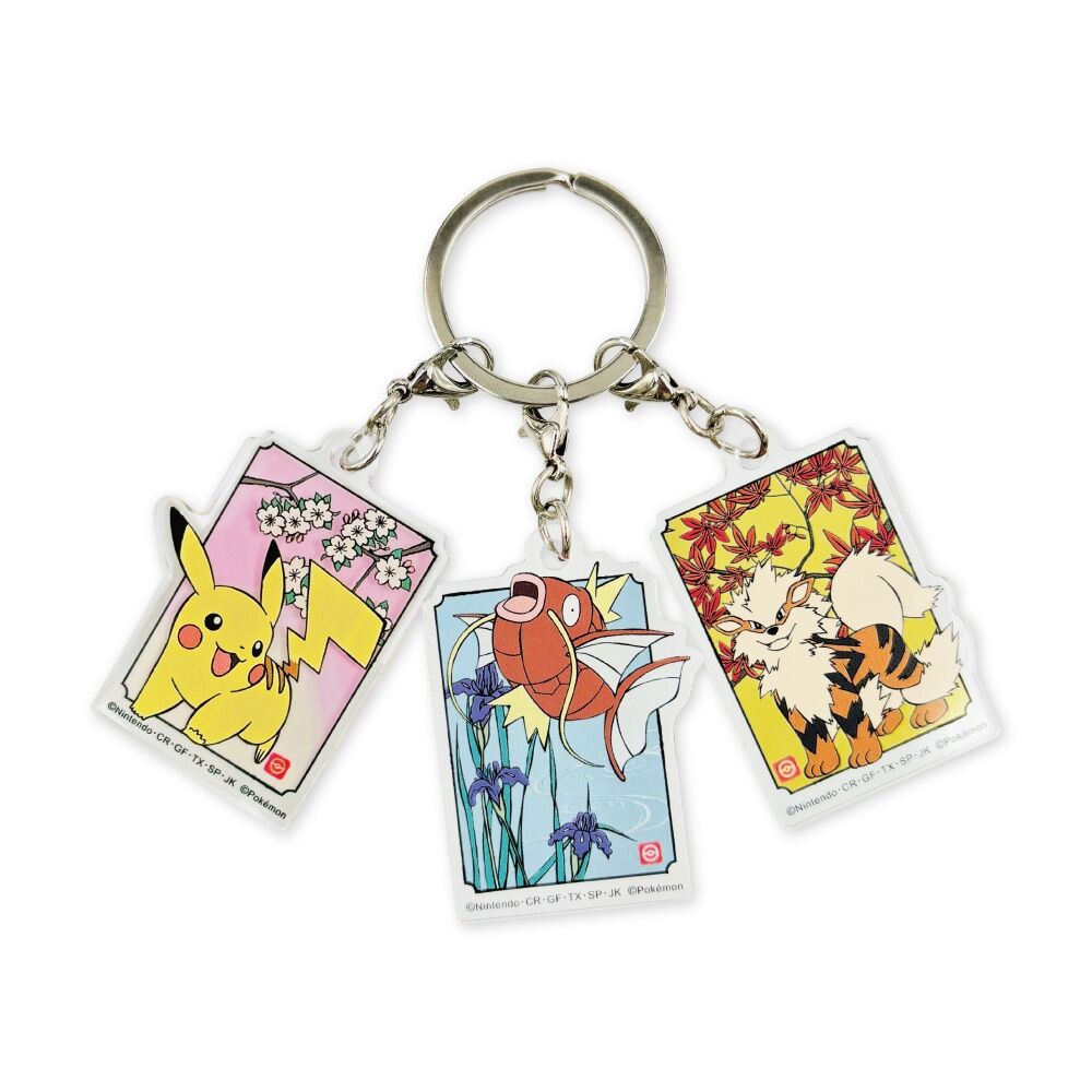 3-teiliges Keyholder Set aus Acryl - Pikachu, Magikarp, Arcanine