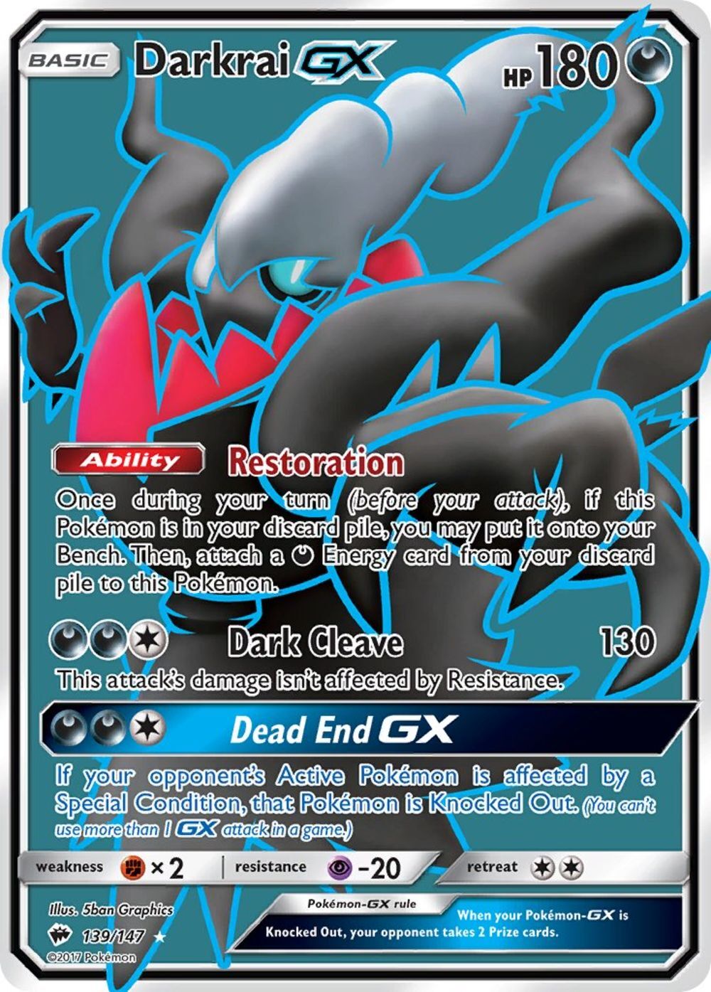 Darkrai-GX - 139/147 - Rare Ultra - EN - HP | Englisch | Heavy Played ...