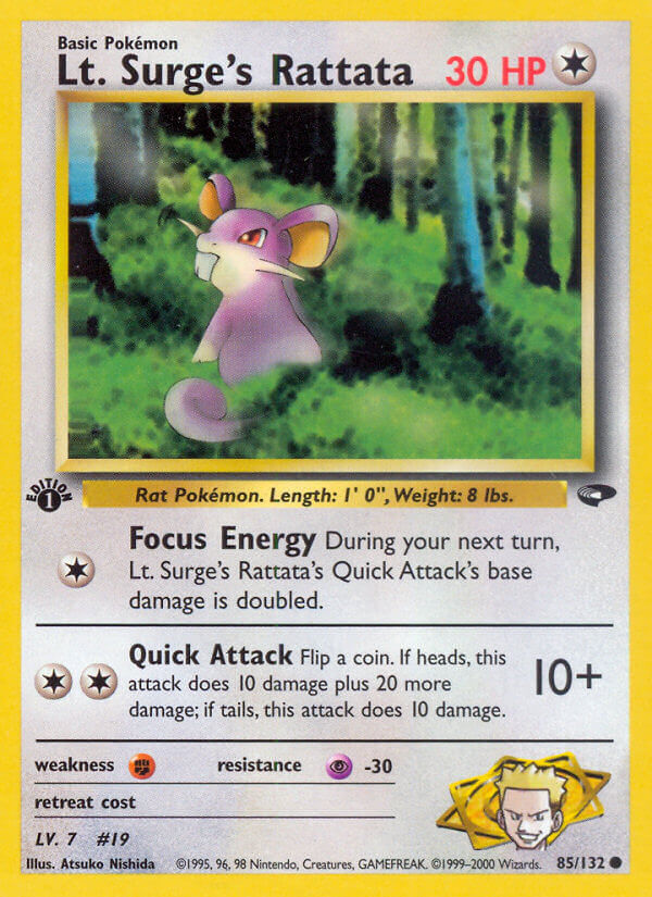 Lt. Surge’s Rattata - 85/132 - EN Lt. Surge’s Rattata - 85/132 - EN