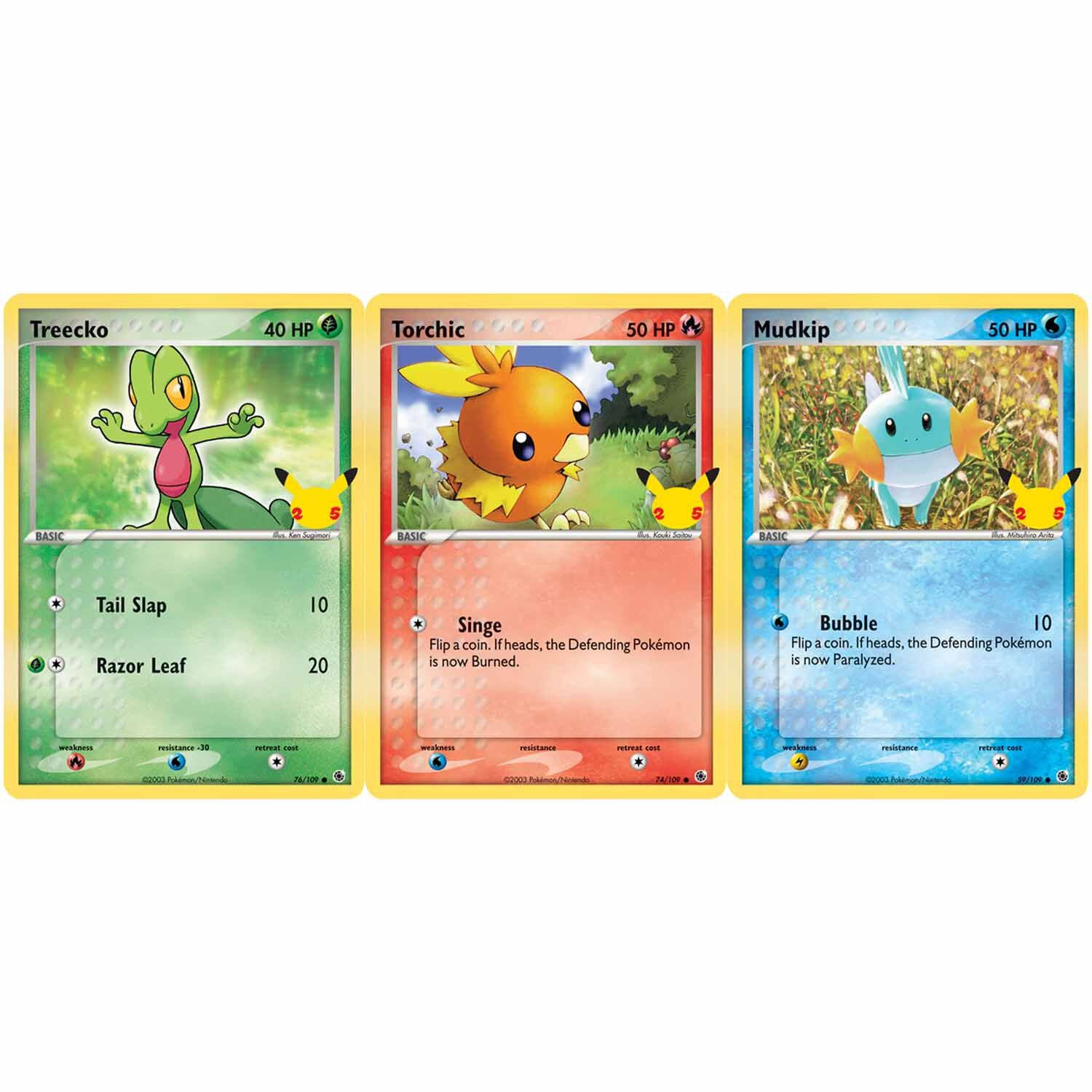 Pokémon 25th Anniversary Hoenn Starters 3 Pack Jumbo Promos - EN
