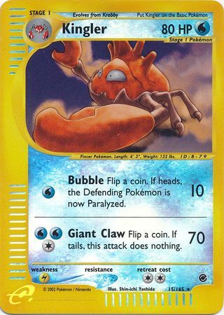 Kingler - 15/165 - Reverse Holo - EN Kingler - 15/165 - Reverse Holo - EN