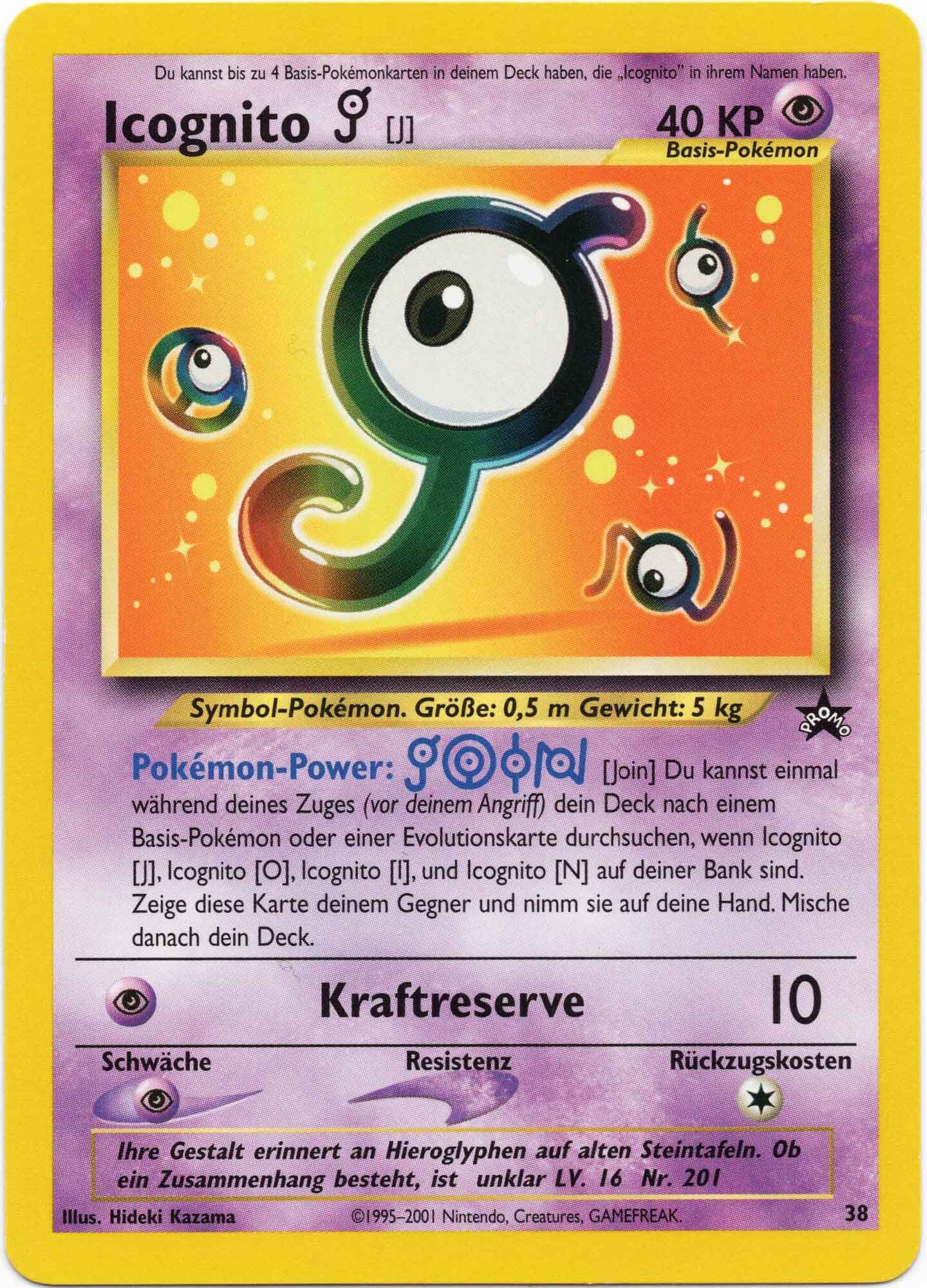 Icognito Black Star Promo 38 - Pokémon TCG
