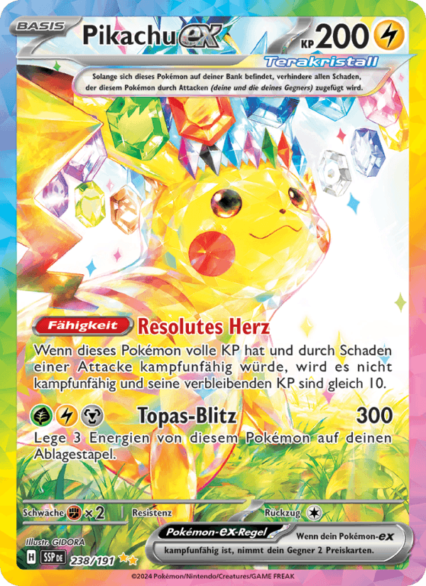 Pikachu-ex - 238/191 - Special Illustration Rare - DE - NM
