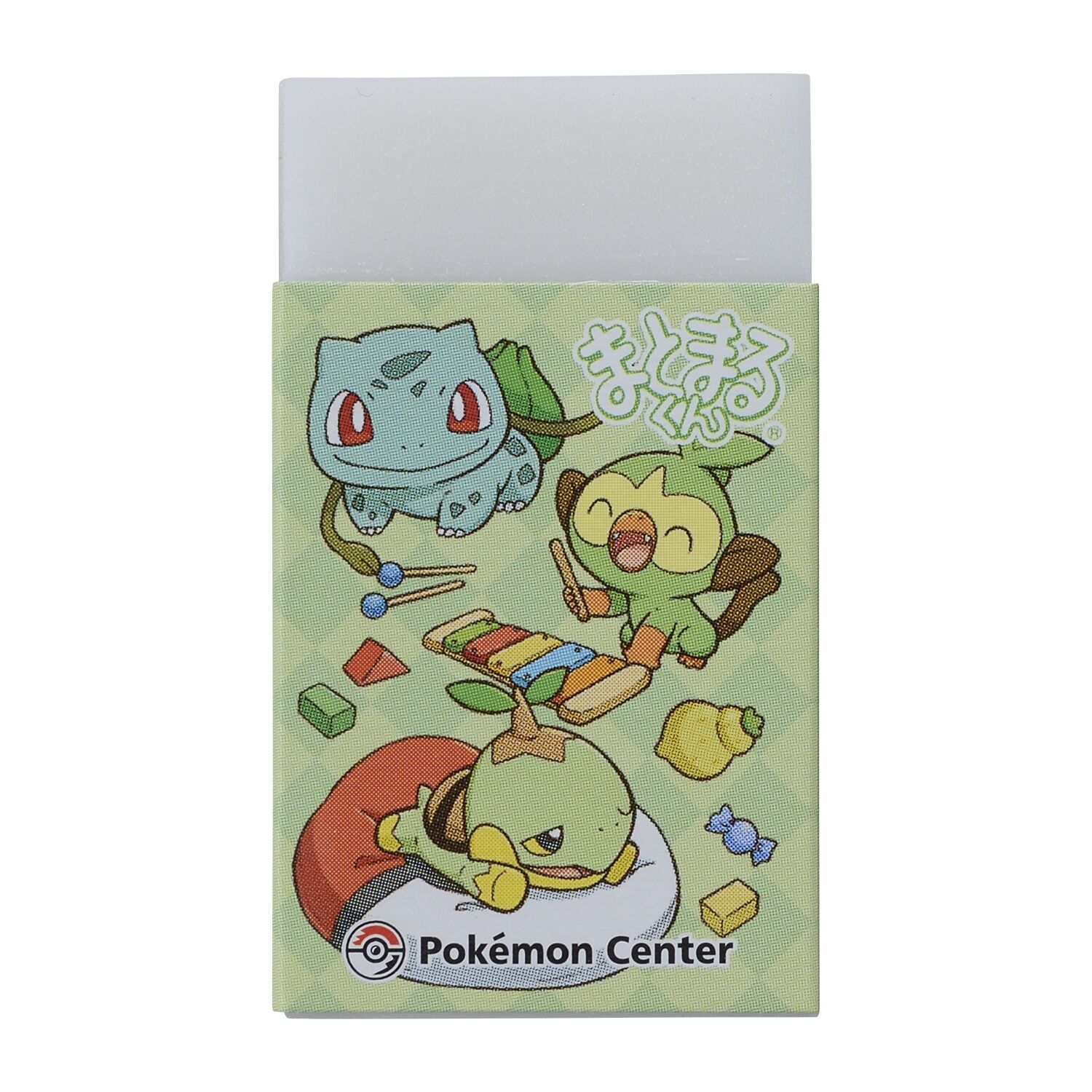 4521329352541_l Pokemon Center Original Eraser Matomaru-kun Playroom Bulbasaur, Turtwig & Grookey