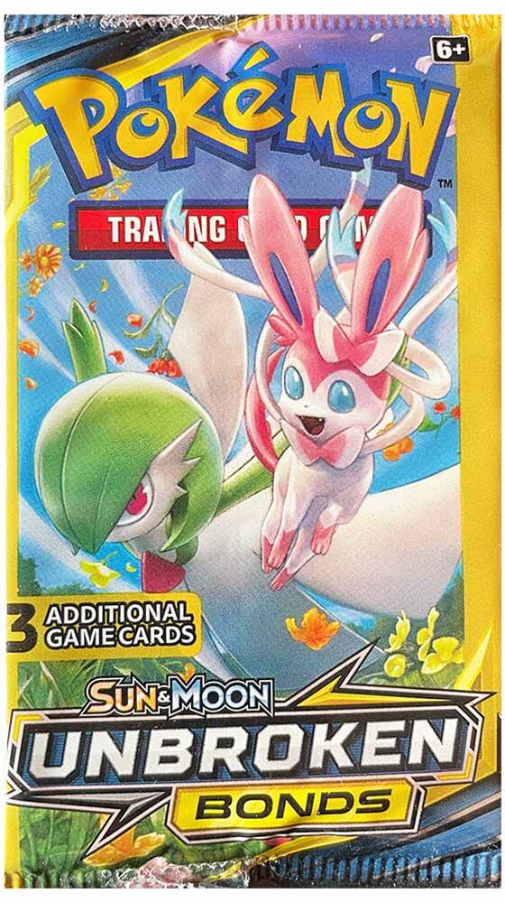Pokémon Sun & Moon Unbroken Bonds 3-Cards/ 1 Booster Pack - EN