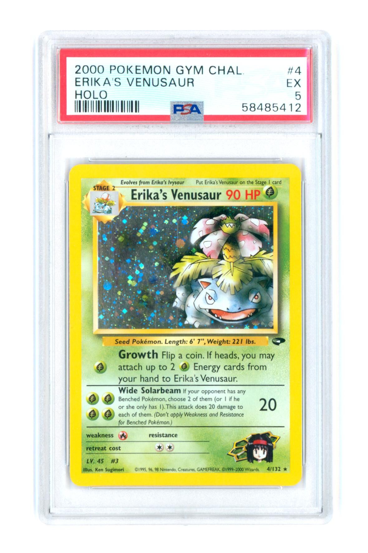 Erika's Venusaur 4/132 - Holo - Pokemon Gym Chal. - 2000 - PSA 5 EX - Pokémon