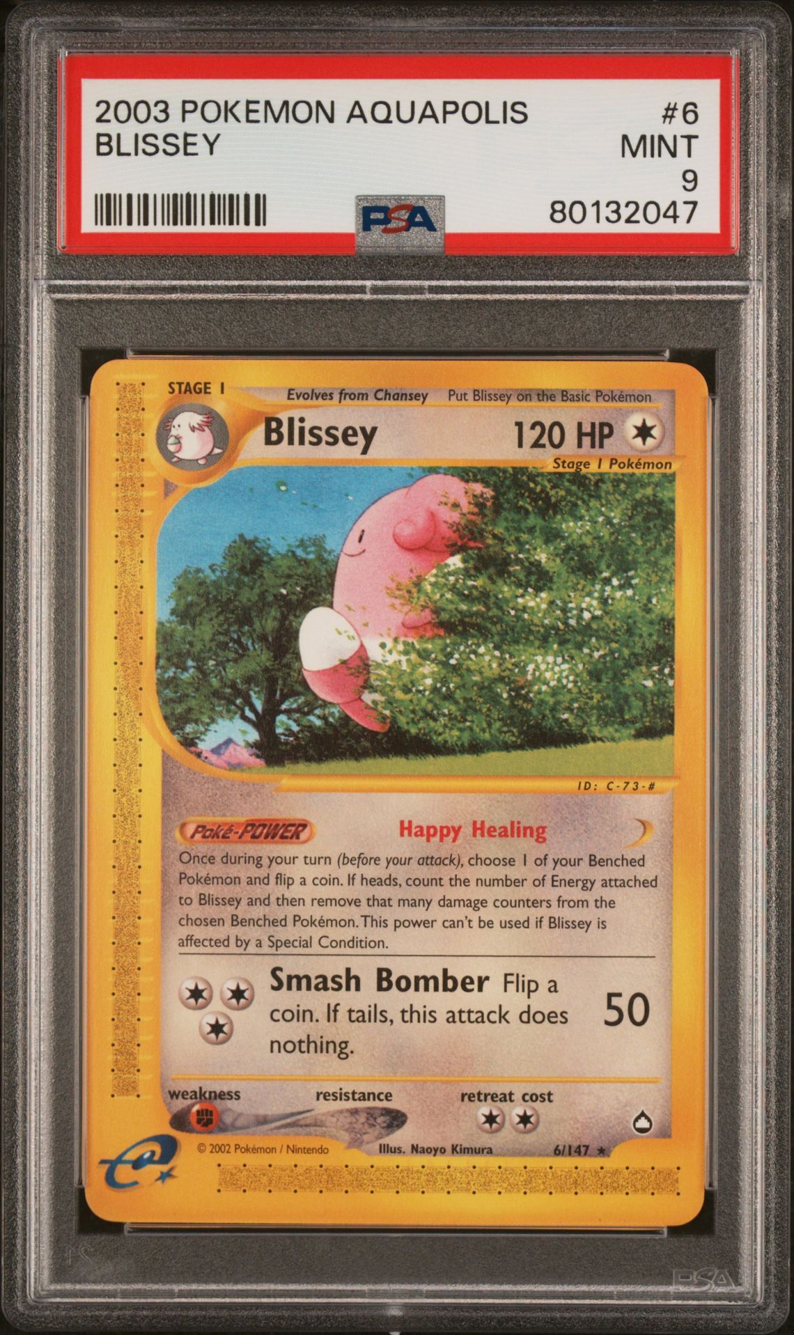 2003 POKEMON AQUAPOLIS 6 BLISSEY - PSA 9 MINT