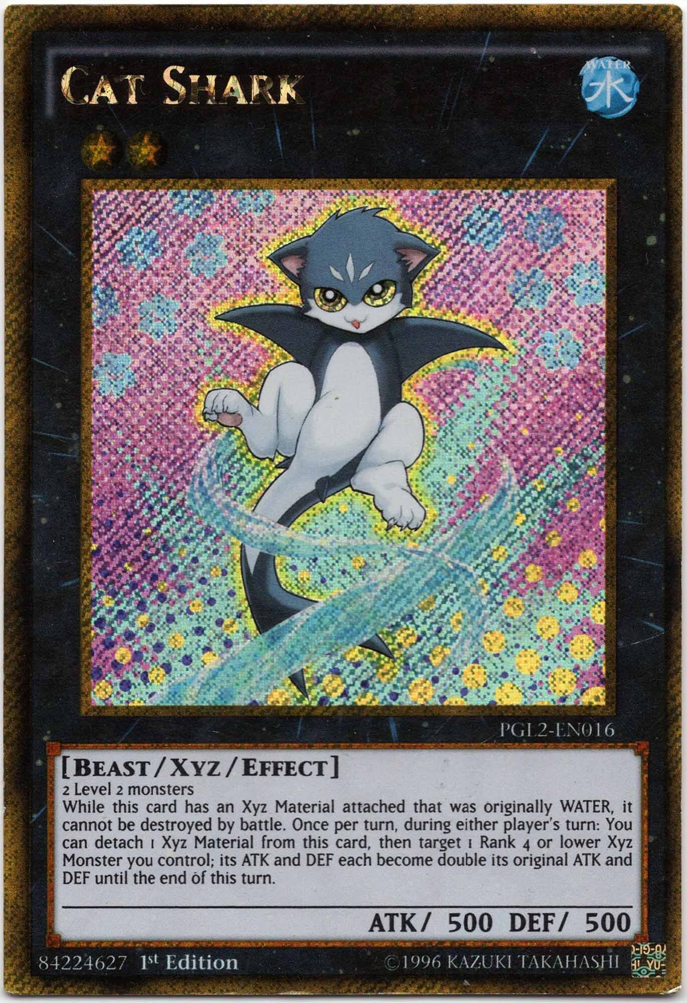 cat-shark-pgl2-en016-gold-secret-rare-1st-edition-near-mint Cat Shark - PGL2-EN016 - Gold Secret Rare - 1st Edition (Near Mint)