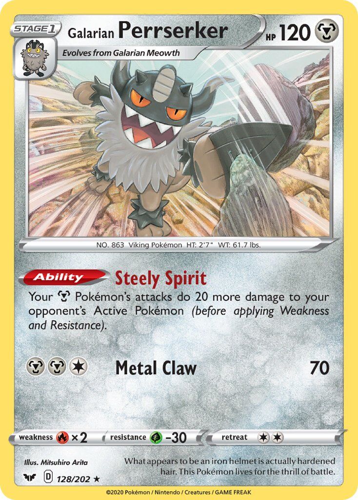 Galarian Perrserker - 128/202 - EN