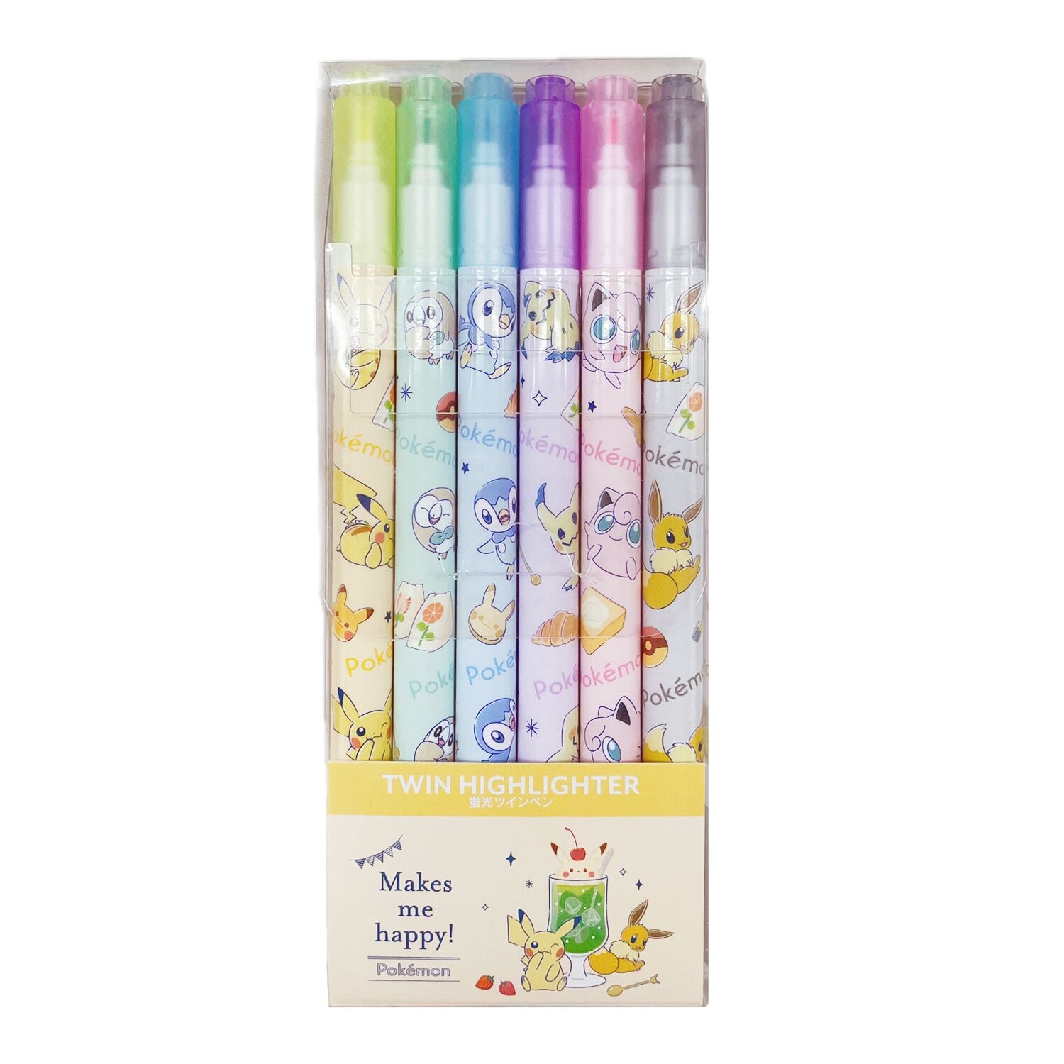 Twin Pen Highlighter 5 Color Set - Pikachu : Makes Me Happy Twin Pen Highlighter 5 Color Set - Pikachu : Makes Me Happy