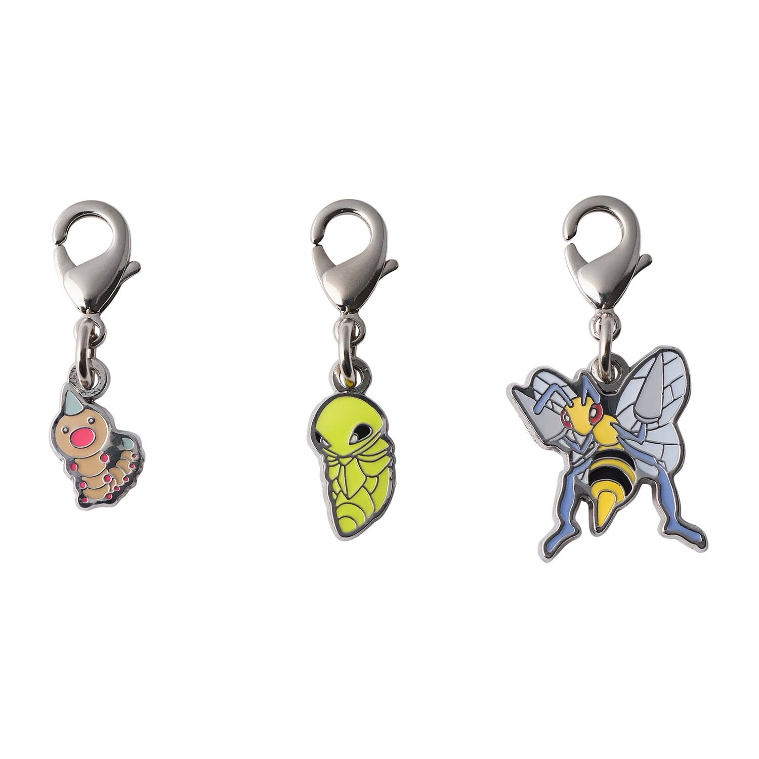 Pokemon Center - Weedle, Kakuna, Beedrill Schlüsselanhänger - 3 Stück Pokemon Center - Weedle, Kakuna, Beedrill Schlüsselanhänger - 3 Stück