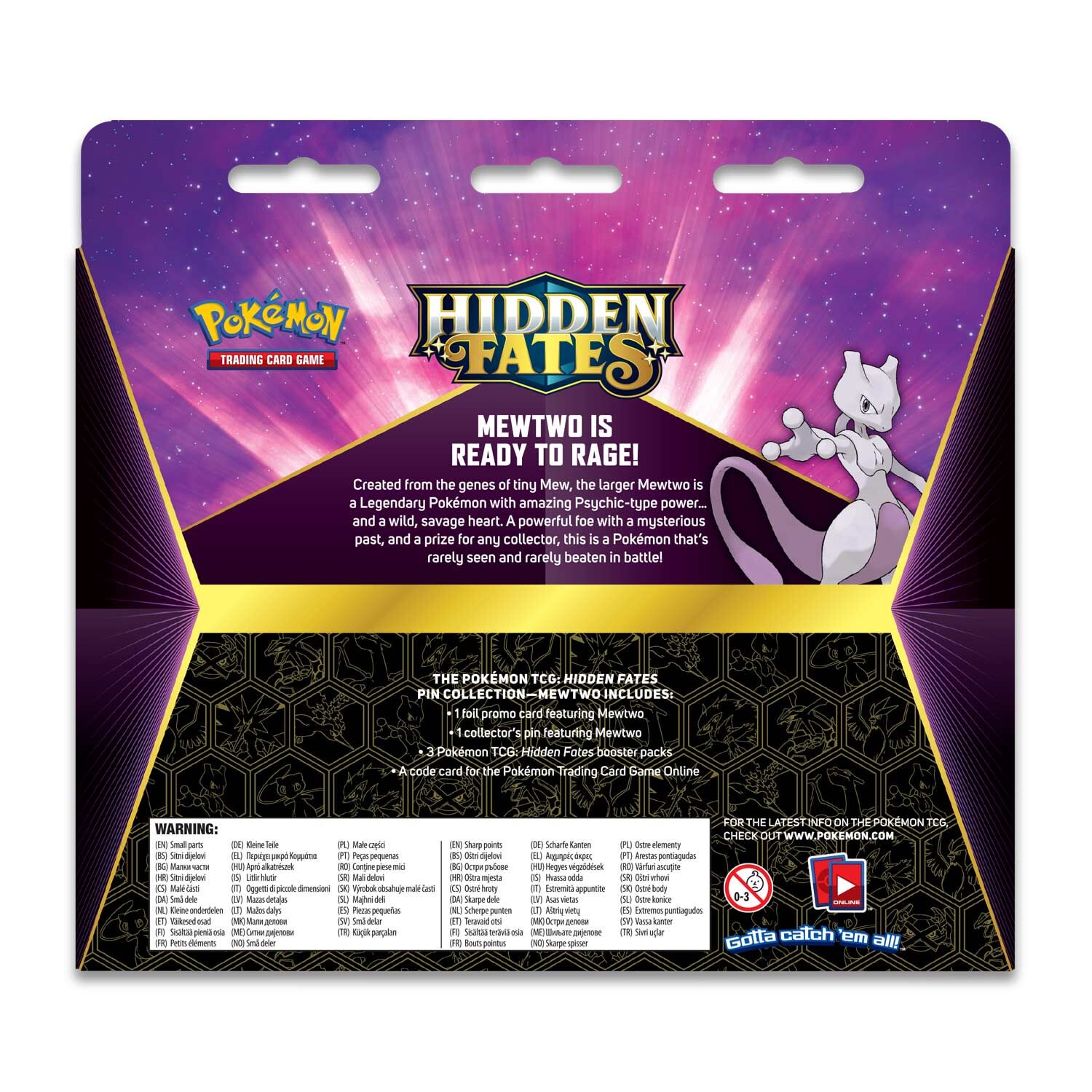 Pokémon Hidden Fates Pin Collection Mewtu - EN