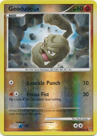 Geodude - 105/147 - Reverse Holo - EN Geodude - 105/147 - Reverse Holo - EN