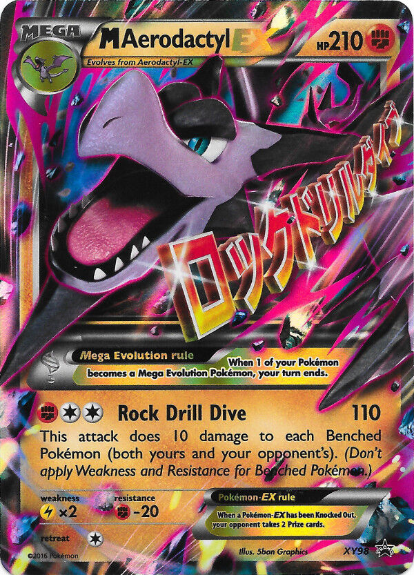  Pokemon - Mega-Aerodactyl-EX (XY98) - XY Black Star Promos -  Holo : Toys & Games