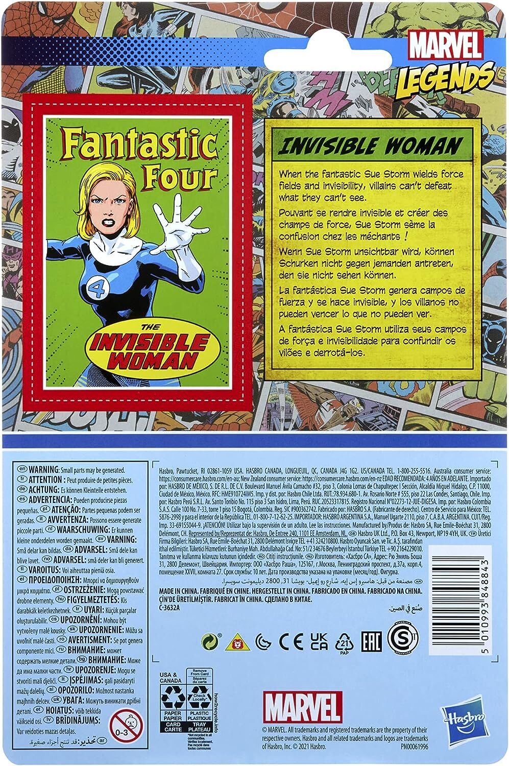 Marvel Legends Retro 375 Collection Invisible Woman Actionfigur - 9.5 cm